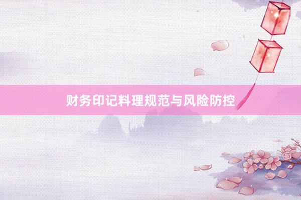 财务印记料理规范与风险防控